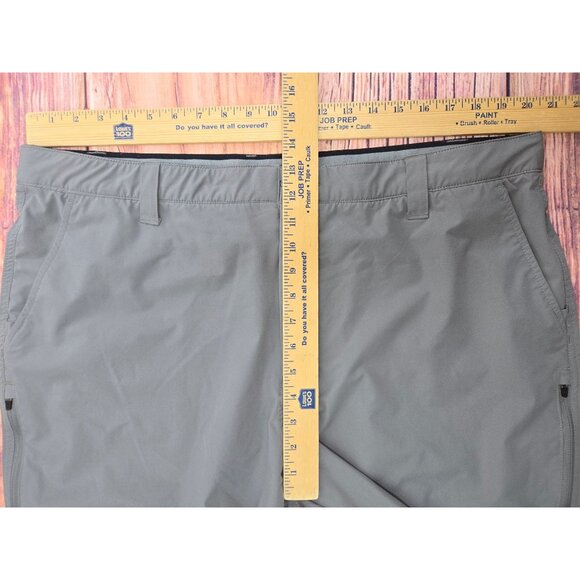 Orvis Mens Gray Tech Shorts 40 - 4-Way Stretch Secure Pockets - Picture 8 of 9